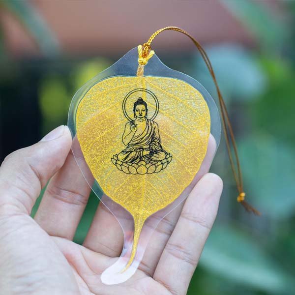 Lá Bồ Đề Tâm Phật Dát Vàng đem lại Tài Lộc, Phú Quý, May Mắn - Phong Thủy Lâm Gia